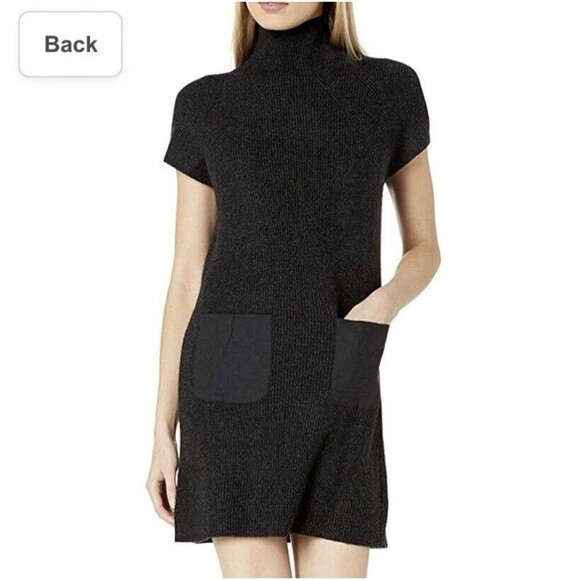 Joie Dresses & Skirts - Joie Geinat Charcoal Heather Gray Wool Cashmere Mock Neck Sweater Dress Womens L